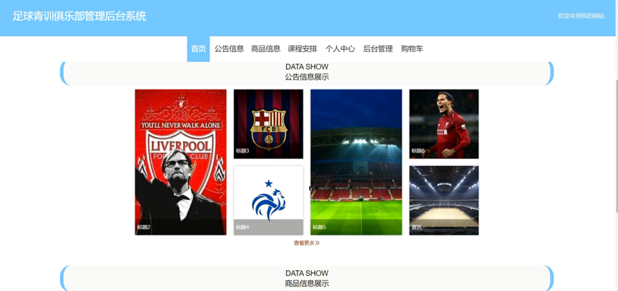 足球青训俱乐部管理后台系统开发