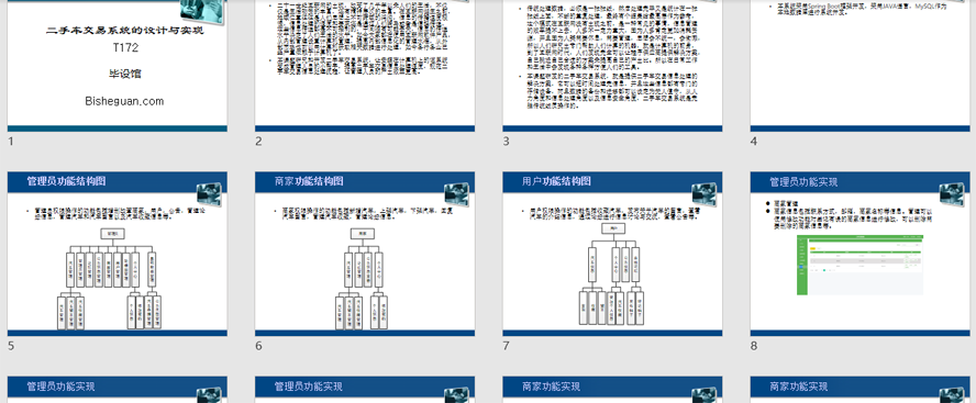 二手车交易系统的设计与实现PPT截图