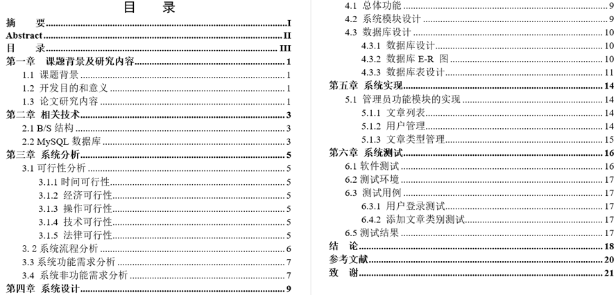 新闻资讯系统毕业论文截图
