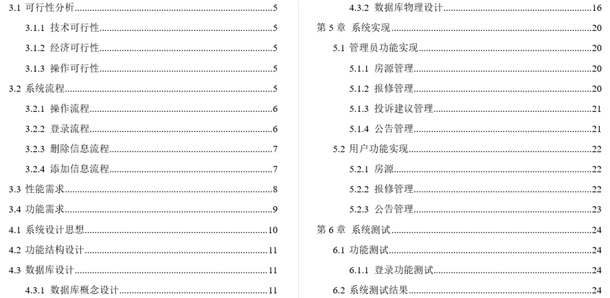 房屋租赁管理系统毕业论文截图