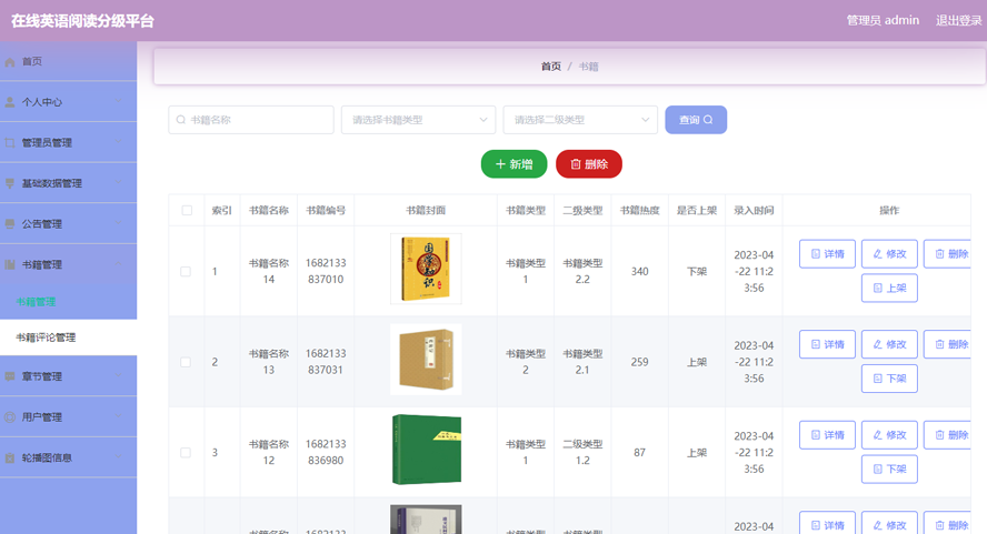 html5在线英语阅读分级平台模板截图