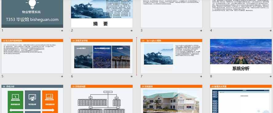 物业管理系统PPT截图