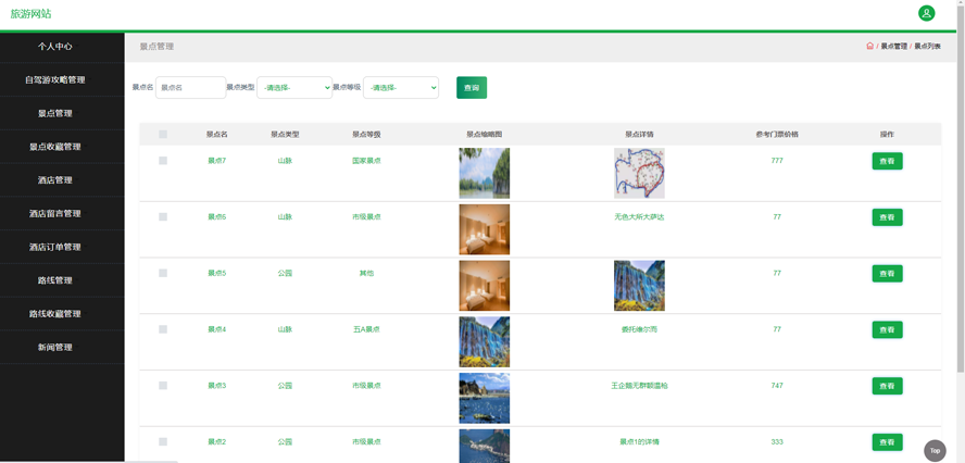 旅游攻略网站设计模板截图