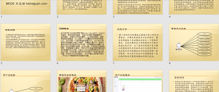 校园美食交流系统PPT截图