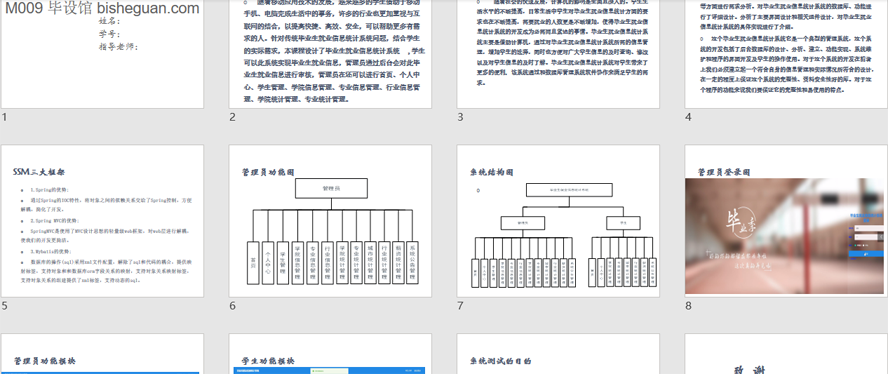 毕业生就业信息统计系统PPT截图