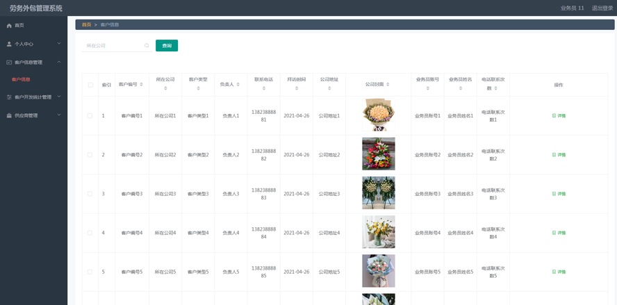 劳务外包管理系统模板截图