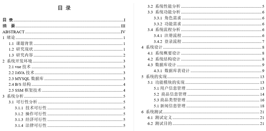 商城系统毕业论文截图