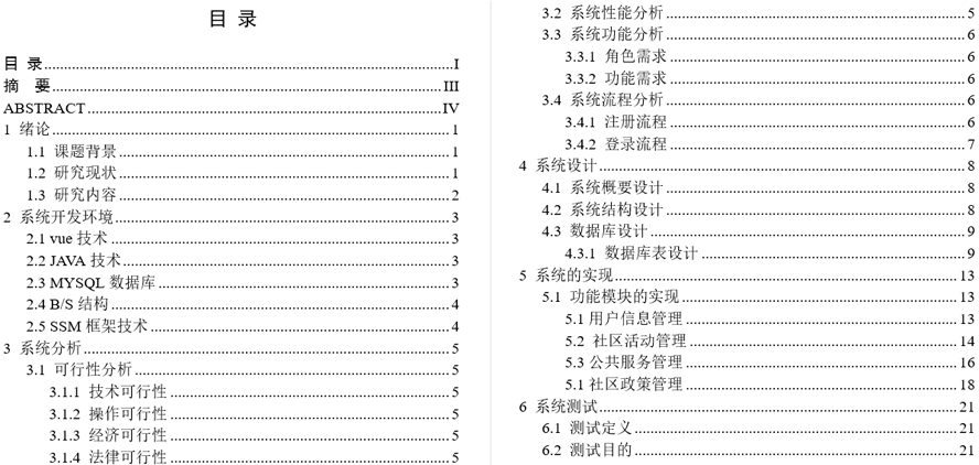 社区管理系统毕业论文截图